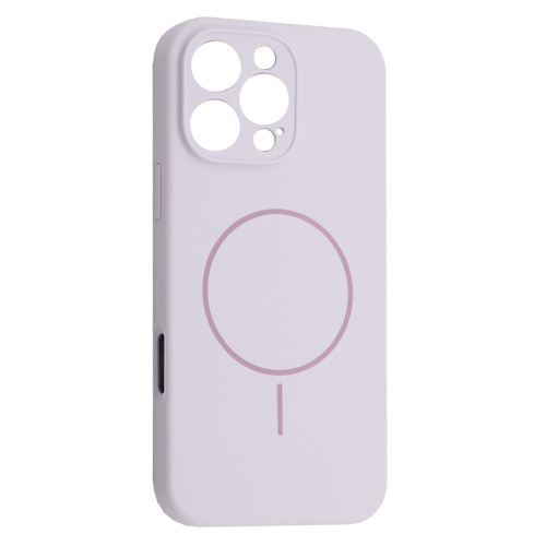 Чохол Silicone Case Full Camera Fine Ring MagSafe for iPhone 16 Pro Max Purpule Lilac