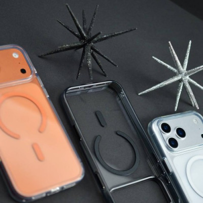 Чохол Crystal Frame MagSafe для iPhone 17 Pro Orange