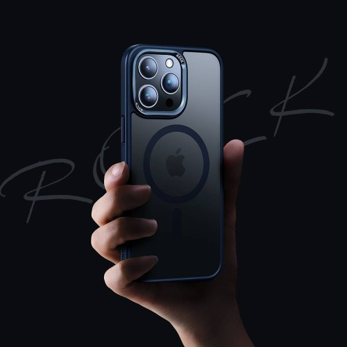 Чохол ROCK Metal-Lens Shield with Magnetic for iPhone 15 Titanium Blue