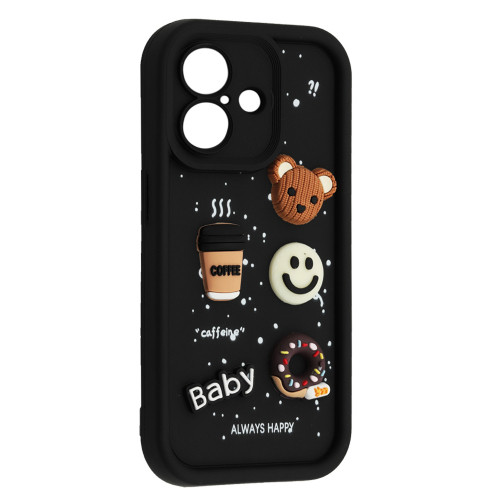 Чохол HAPPY Donut Case for iPhone 16 Black