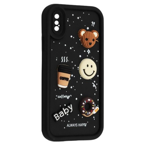 Чохол HAPPY Donut Case for iPhone X/XS Black