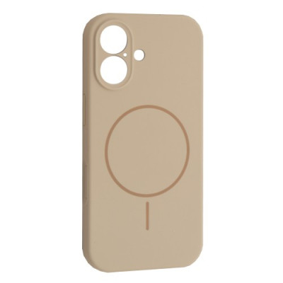 Чохол Silicone Case Full Camera Fine Ring MagSafe for iPhone 17 Antique white