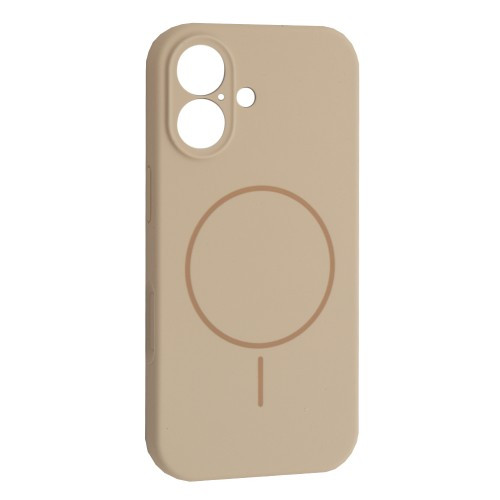 Чохол Silicone Case Full Camera Fine Ring MagSafe for iPhone 17 Antique white