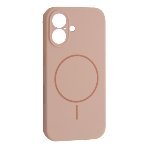 Чохол Silicone Case Full Camera Fine Ring MagSafe for iPhone 17 Pink
