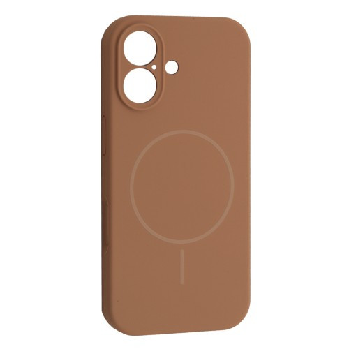 Чохол Silicone Case Full Camera Fine Ring MagSafe for iPhone 17 Desert Gold