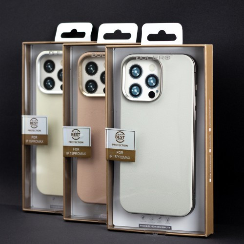 Чохол DULERO Metal Leather MagSafe Case for iPhone 15 Pro Max Black