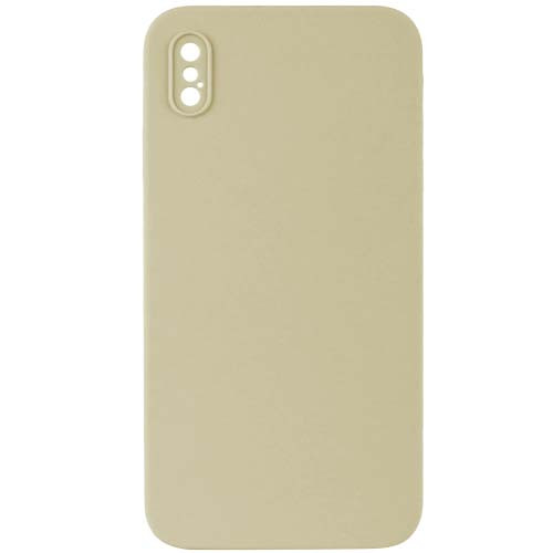 Silicone Case Full Camera Square side Copy for iPhone XS Cream