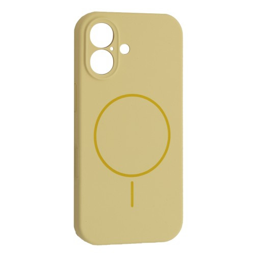 Чохол Silicone Case Full Camera Fine Ring MagSafe for iPhone 17 Custard