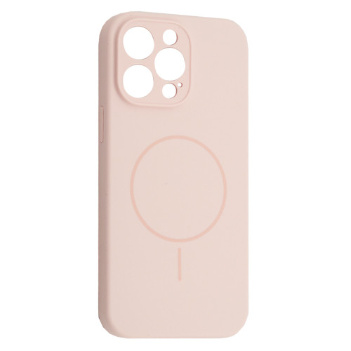 Чохол Silicone Case Full Camera Fine Ring MagSafe for iPhone 12 Pro Max Pink