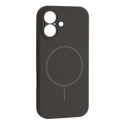 Чохол Silicone Case Full Camera Fine Ring MagSafe for iPhone 17 Charcoal Grey Black