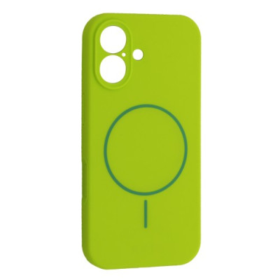 Чохол Silicone Case Full Camera Fine Ring MagSafe for iPhone 17 Emerald green