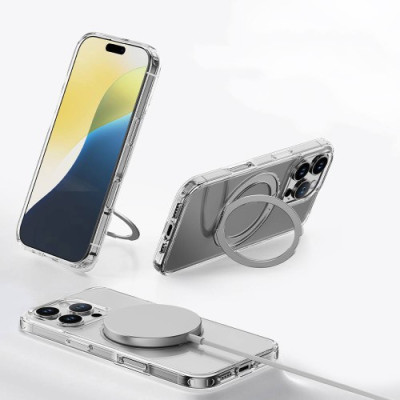 Чохол ROCK Crystal Rotating with Magnetic (Foldable Bracket) for iPhone 16 P ...