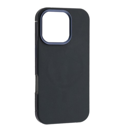 Чохол DULERO Metal Leather MagSafe Case for iPhone 16 Pro Max Blue