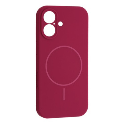 Чохол Silicone Case Full Camera Fine Ring MagSafe for iPhone 17 Manyue Red