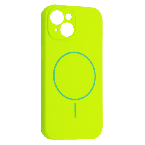 Чохол Silicone Case Full Camera Fine Ring MagSafe for iPhone 15 Emerald Green