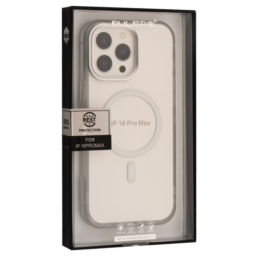 Чохол DULERO Metal Clear MagSafe Case for iPhone 15 Pro Silver