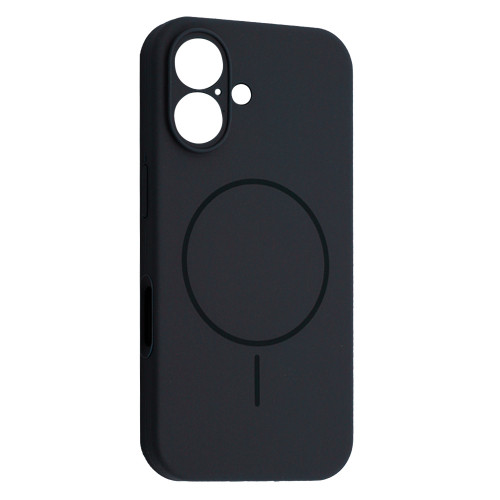 Чохол Silicone Case Full Camera Fine Ring MagSafe for iPhone 16 Midnight Blue