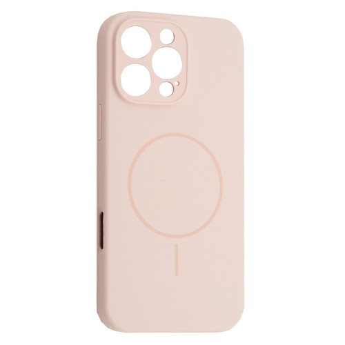 Чохол Silicone Case Full Camera Fine Ring MagSafe for iPhone 16 Pro Pink