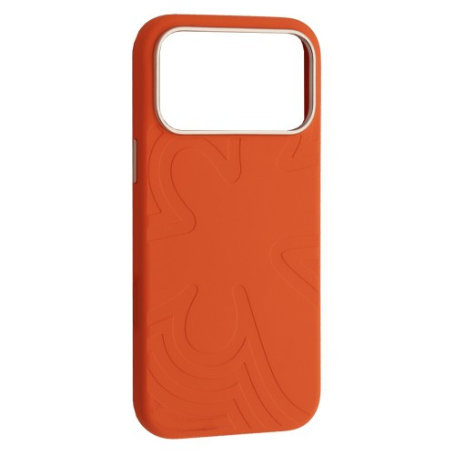 Чохол Flower Liquid Silicone Case MagSafe для iPhone 17 Pro Orange
