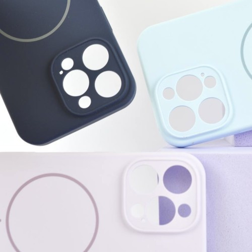 Чохол Silicone Case Full Camera Fine Ring MagSafe for iPhone 16 Pro Max Charcoal Grey Black