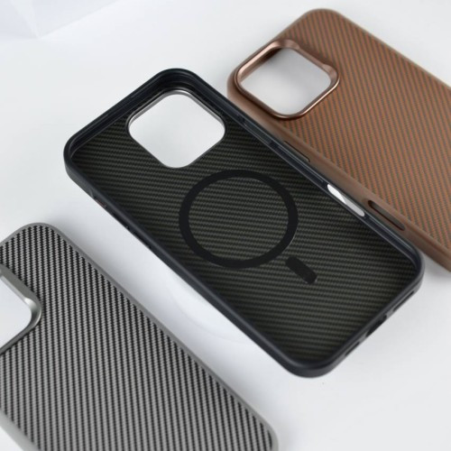 Чохол KEVLAR STYLE MagSafe for iPhone 15 Pro Max Brown