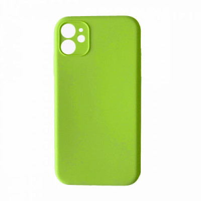 Silicone Case Full Camera Square side Copy for iPhone 11 Party green