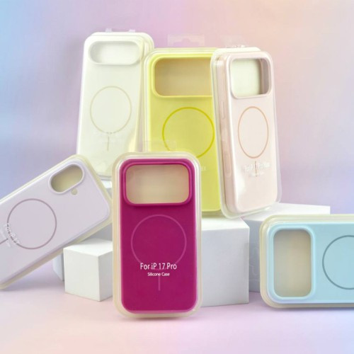 Чохол Silicone Case with MagSafe for iPhone 17 Pro Pink
