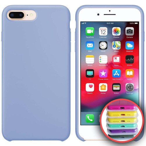 Чохол Silicone Case Full Copy for iPhone 7/8Plus ( 5) lilac cream