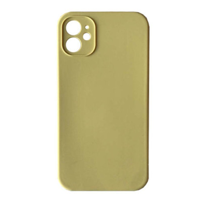 Silicone Case Full Camera Square side Copy for iPhone 11 Yellow