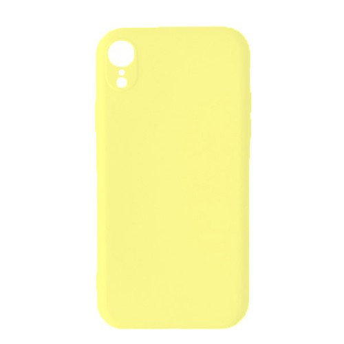Silicone Case Full Camera Square side Copy for iPhone XR Mellow yellow