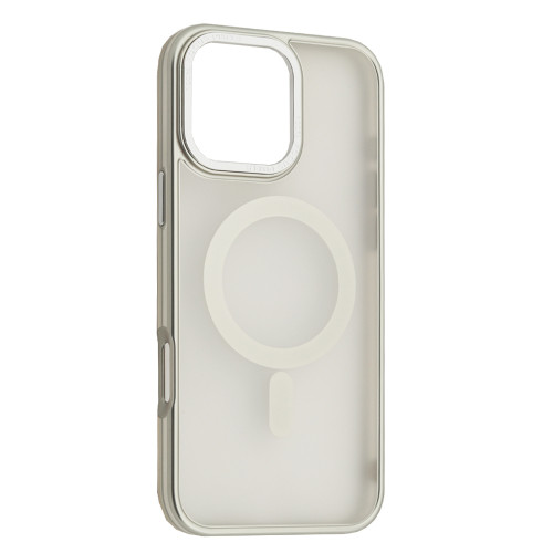 Чохол Perfect Case with MagSafe for iPhone 16 Pro Max titanium silver