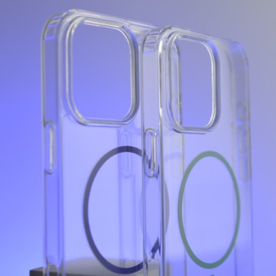 Чохол CLEAR MAGNETIC (Color Slim MagSafe) BOX for iPhone 11 Flaming purple