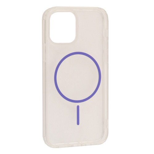 Чохол CLEAR MAGNETIC (Color Slim MagSafe) BOX for iPhone 11 Flaming purple