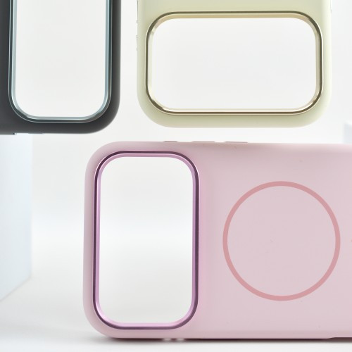 Чохол Liquid Silicone Case Metal Camera MagSafe для iPhone 17 Pro Morandi purple