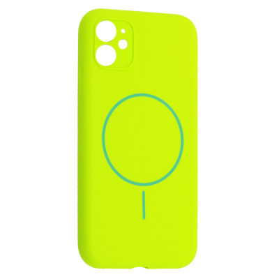 Чохол Silicone Case Full Camera Fine Ring MagSafe for iPhone 12 Emerald Green