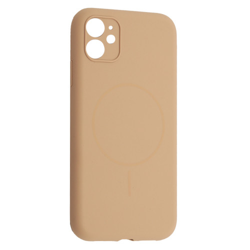 Чохол Silicone Case Full Camera Fine Ring MagSafe for iPhone 12 Desert Gold