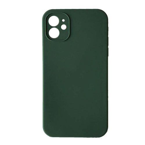 Silicone Case Full Camera Square side Copy for iPhone 11 Dark green