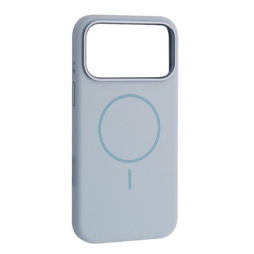 Чохол Liquid Silicone Case Metal Camera MagSafe для iPhone 17 Pro Max Sky Blue