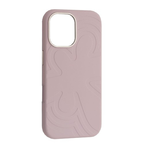 Чохол Flower Liquid Silicone Case MagSafe для iPhone 16 Morandi Purple