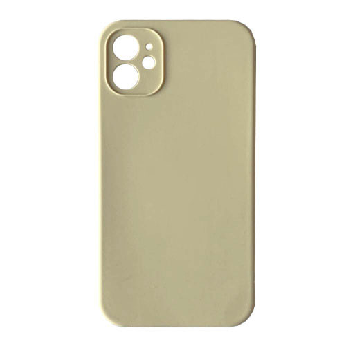 Silicone Case Full Camera Square side Copy for iPhone 11 Cream