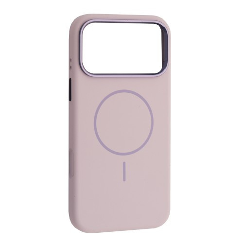 Чохол Liquid Silicone Case Metal Camera MagSafe для iPhone 17 Pro Max Morandi purple
