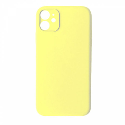 Silicone Case Full Camera Square side Copy for iPhone 11 Mellow yellow