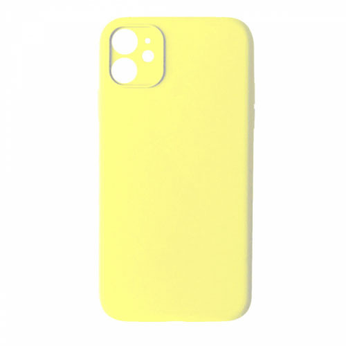 Silicone Case Full Camera Square side Copy for iPhone 11 Mellow yellow