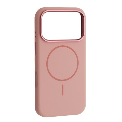 Чохол Liquid Silicone Case Metal Camera MagSafe для iPhone 17 Pro Max Pink