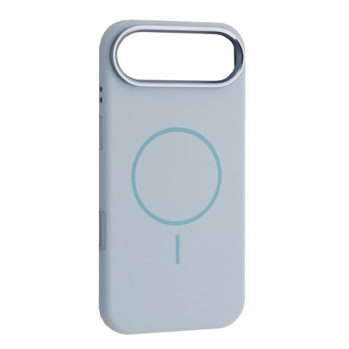 Чохол Liquid Silicone Case Metal Camera MagSafe для iPhone 17 Air Sky Blue
