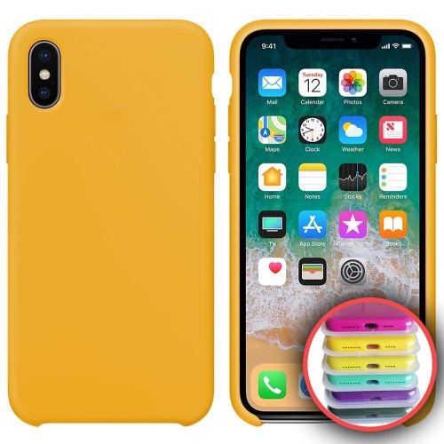 Чохол Silicone Case Full Copy for iPhone XS Max ( 4) yellow