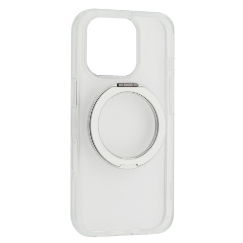 Чохол ROCK Crystal Rotating with Magnetic (Foldable Bracket) for iPhone 16 Pro Transparent