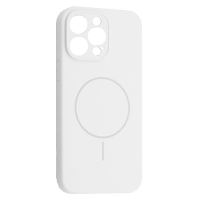 Чохол Silicone Case Full Camera Fine Ring MagSafe for iPhone 12 Pro White