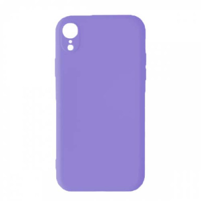 Silicone Case Full Camera Square side Copy for iPhone XR Lilac