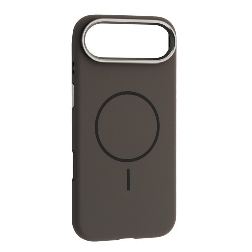 Чохол Liquid Silicone Case Metal Camera MagSafe для iPhone 17 Air Gray